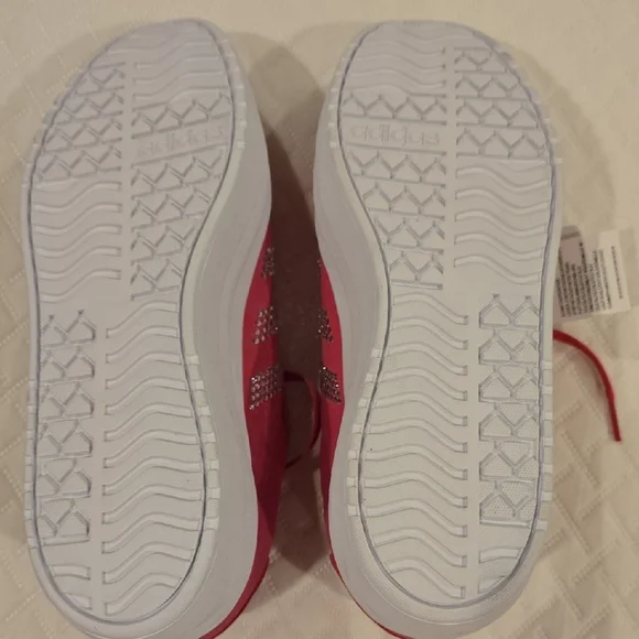 adidas Pink Platform Sneakers with Crystal Three-Stripes - Picture 4 of 5